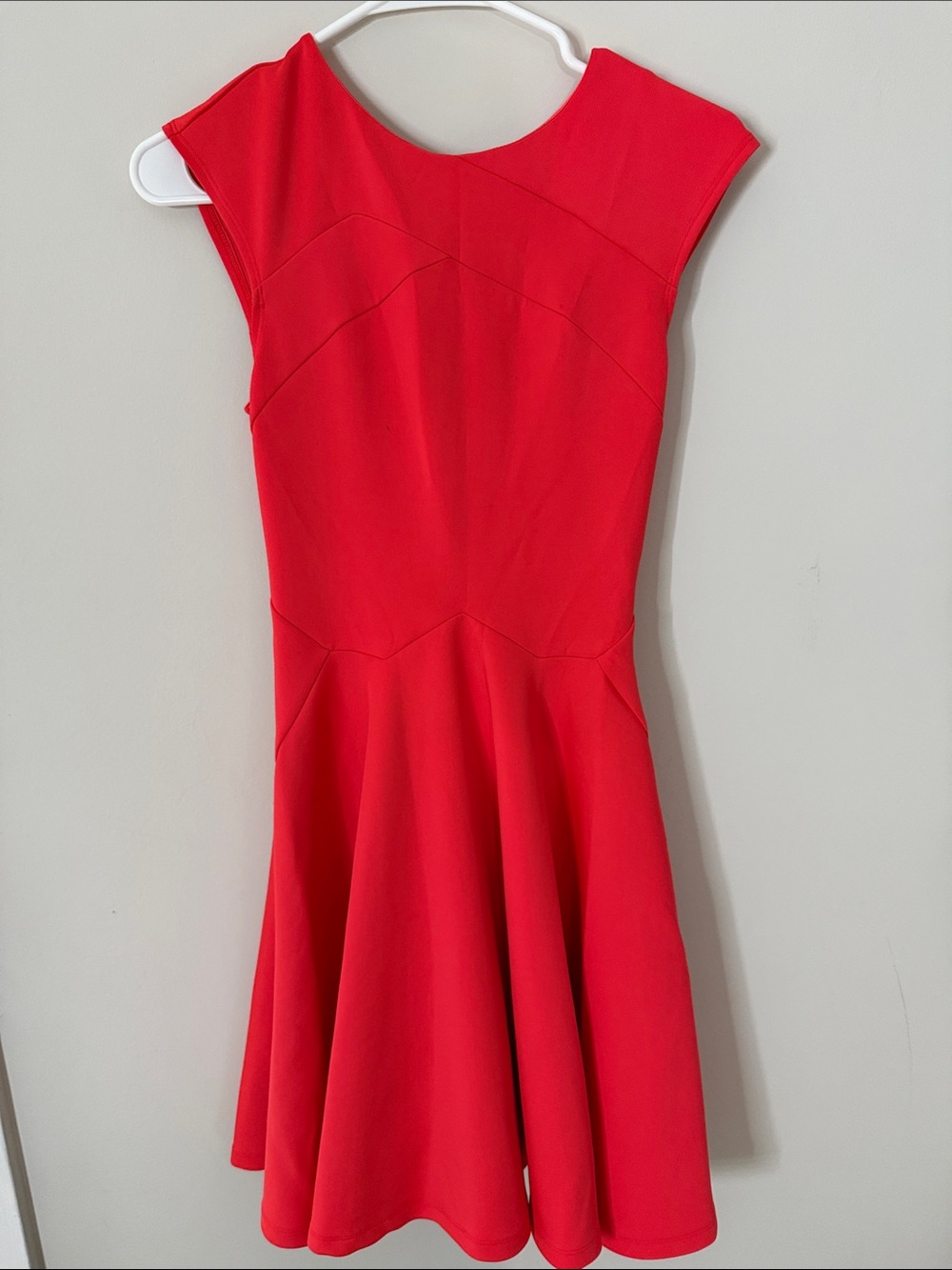 Ted Baker Red Cap-Sleeve Fit-and-Flare Mini Dress